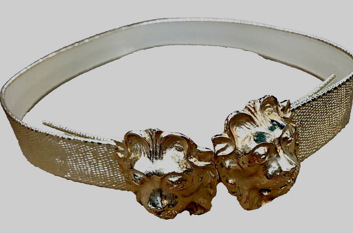 MIMI di N Signed 1974 Gold Lion Head 2