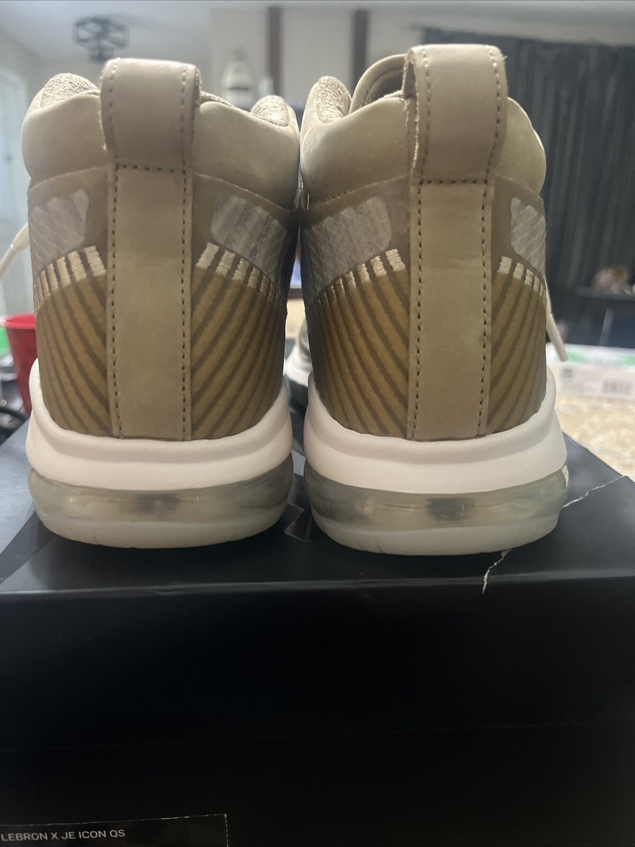 NIKE LEBRON X JE JOHN ELLIOTT ICON QS PARACHUTE BEIGE BROWN SZ