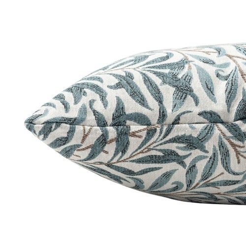 Willow Branch Tapestry XL Rectangle Cushion. Duck Egg Blue Morris Style. 23x15" - Picture 3 of 4