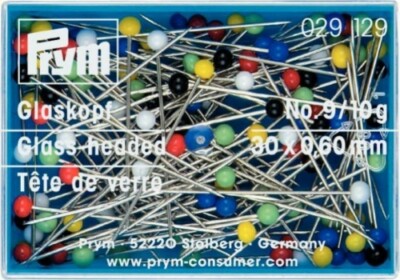 Prym 30 mm Glaskopfstifte verschiedene Farben - pro Packung