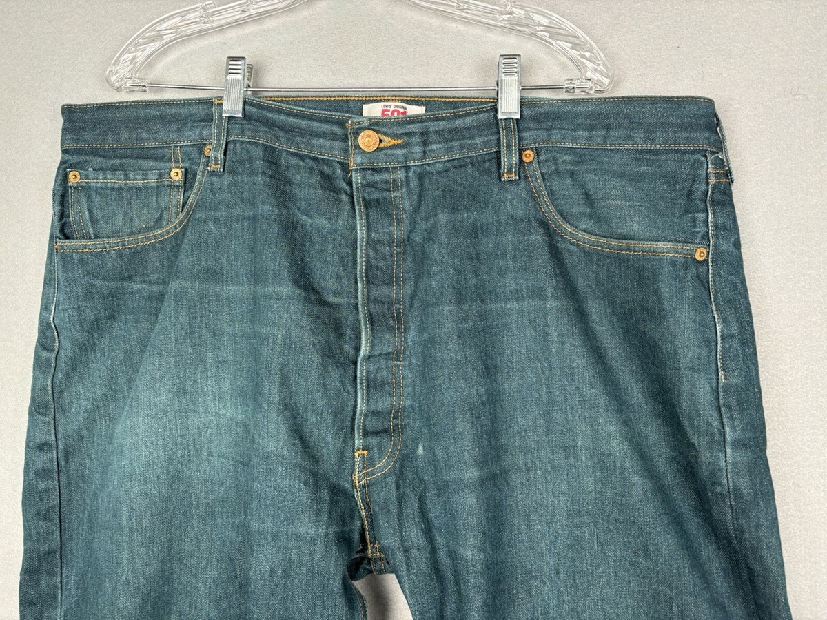 Levis Strauss & Co. 501XX Mens Jeans 44x32 Blue Button Fly