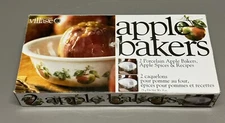 Gourmet Village Apple Bakers Comes With (2) Porcelain Bakers New Open Box