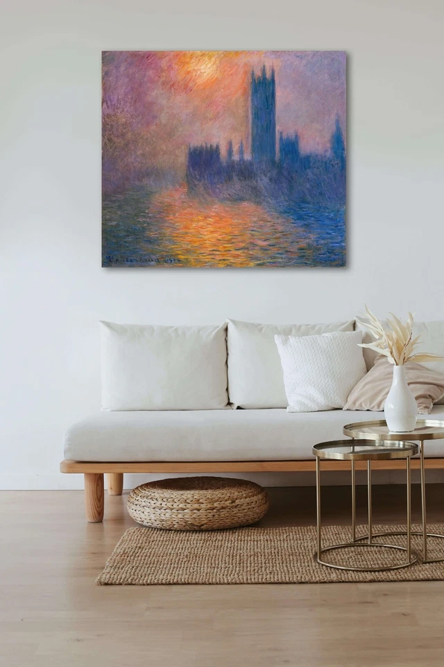 Impresión en lienzo The Houses of Parliament de Claude Monet Giclée, varios tamaños Foto 2 de 4