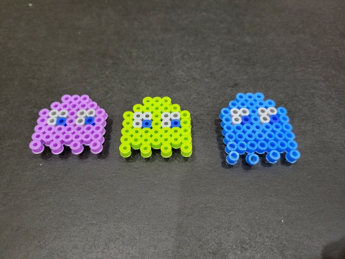 Perler Beads Magnet Pac man ghosts