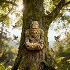 Bigfoot Bird Feeder for Outdoors - Hand-Painted Garden Sculpture Wild Bird ...