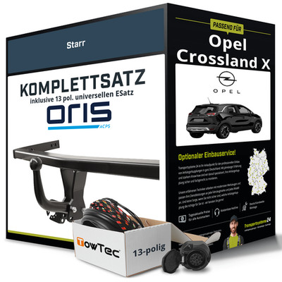 Anhängerkupplung ORIS starr für OPEL Crossland X +E-Satz NEU AHK