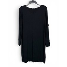 EILEEN FISHER Black V-Neck Long Sleeve sweater dress small
