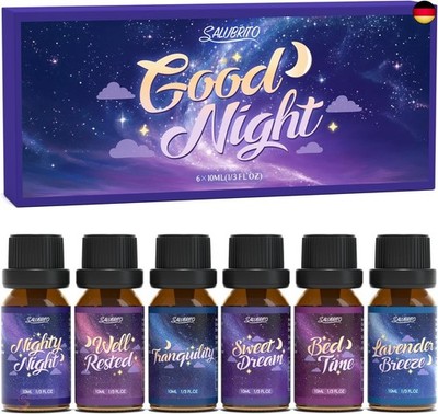 SALUBRITO Sauber Ätherische Öle Set, Naturrein Aromatherapie Duftöl für Dif