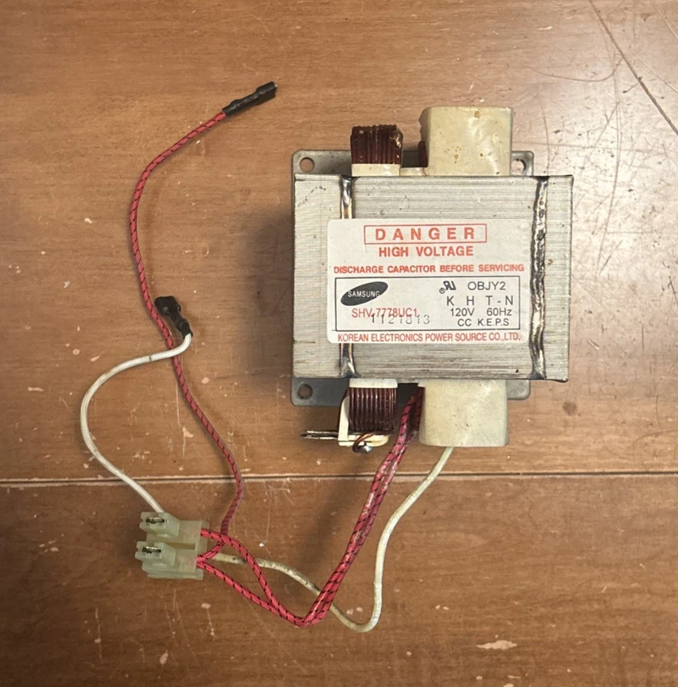 OEM Genuine Samsung Microwave High Voltage Transformer, Part #DE26-10136A