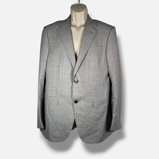 Zegna Men's Silver Wool Striped 2-Piece Jacket  Pants Suit Size 50R