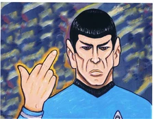 LIVE SHORT & SUFFER variant limited edition print signed STAR TREK SPOCK lowbrow
