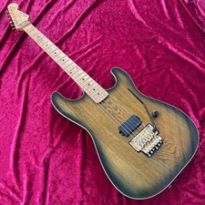 Guitarra Eléctrica Schecter Personalizada Años 80 Ráfaga Verde Hecha en Japón