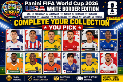 * YOU PICK * 2026 Panini FIFA World Cup Stickers Pick USA to TUN - WHITE BORDER