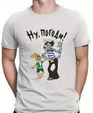 Vintage T-Shirt Nu, pogodi! Hase Wolf Rarität Gr. XXL Nu Pogodi Nu Pagadi 2XL