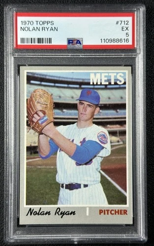 NOLAN RYAN PSA 5 1970 TOPPS BASEBALL #712 METS 616