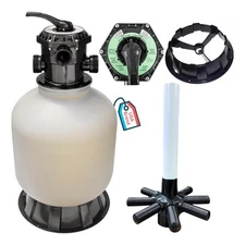 HYDROTOOLS by Swimline 16" Sand Filter Combo w/ Stand, 100lb Capacity (Open Box)