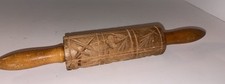 Vintage Wood Cookie Cutter Press Rolling Pin Springerle Type