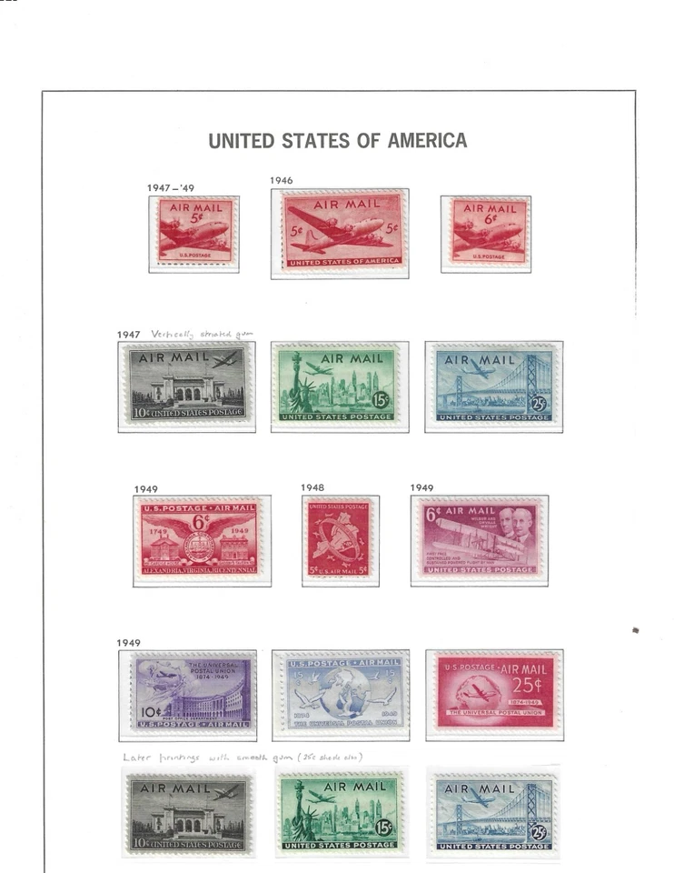 Silk's Stamps - GREAT USA Airmail Collection (1918-1958) - MNH Baby Zeppelin! - Image 4 of 4