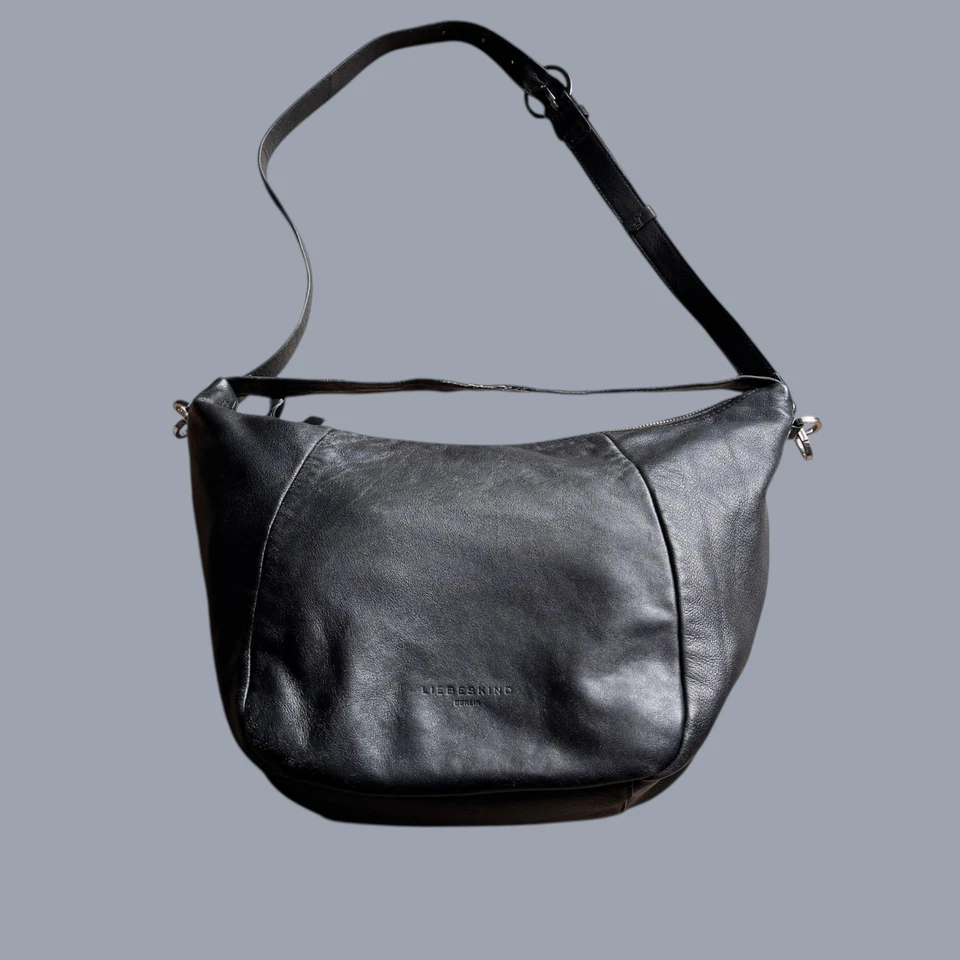 Bolso Hobo Liebeskind Berlin Bolso de Hombro Cuero Oveja Negro Foto 3 de 4