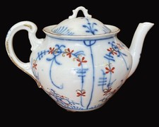 Antique  German Rauenstein Thüringen Small Porcelain Teapot 19th Century