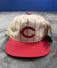 Vintage Cincinnati Reds Hat 90s Snap Back Cap Mens Red Pinstripes Baseball NOS
