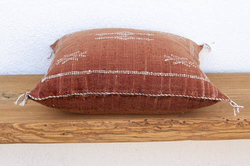 Rusted Lantern Cactus Silk Moroccan Pillow - Picture 5 of 7