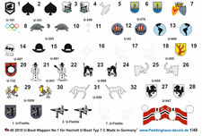 Peddinghaus Decals 1:48 2818 U-Boat Markings No1 For Hachett Boat