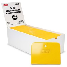 5 Reusable Plastic Auto Body Filler Yellow Spreaders 100 Pack - 9065