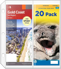 2-Pocket Folded Map Sleeves, Brochure Holder, Map Protector, 4.5" X 11" Pockets,