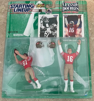 #ad STARTING LINEUP KENNER CLASSIC DOUBLES DWIGHT CLARK JOE MONTANA 49ERS $22.00