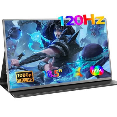 UPERFECT 18.5'' 120Hz Portable Monitor 1080P FHD w/Detachable Leather Stand Case