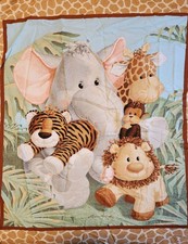 Jungle Babies Fabric Quilt Panel