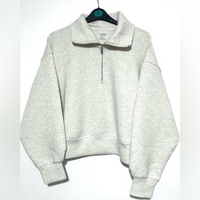 Old Navy Active Bounce Fleece Heathered Quarter Zip Pullover Sweatshirt Medium