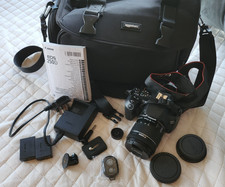 Canon EOS 250D Digital SLR Camera Bundle  18-55mm Lens  2 batteries  more 