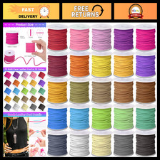 Faux Suede Leather Cord 25 Rolls Flat Strips for Jewelry Making DIY Crafts