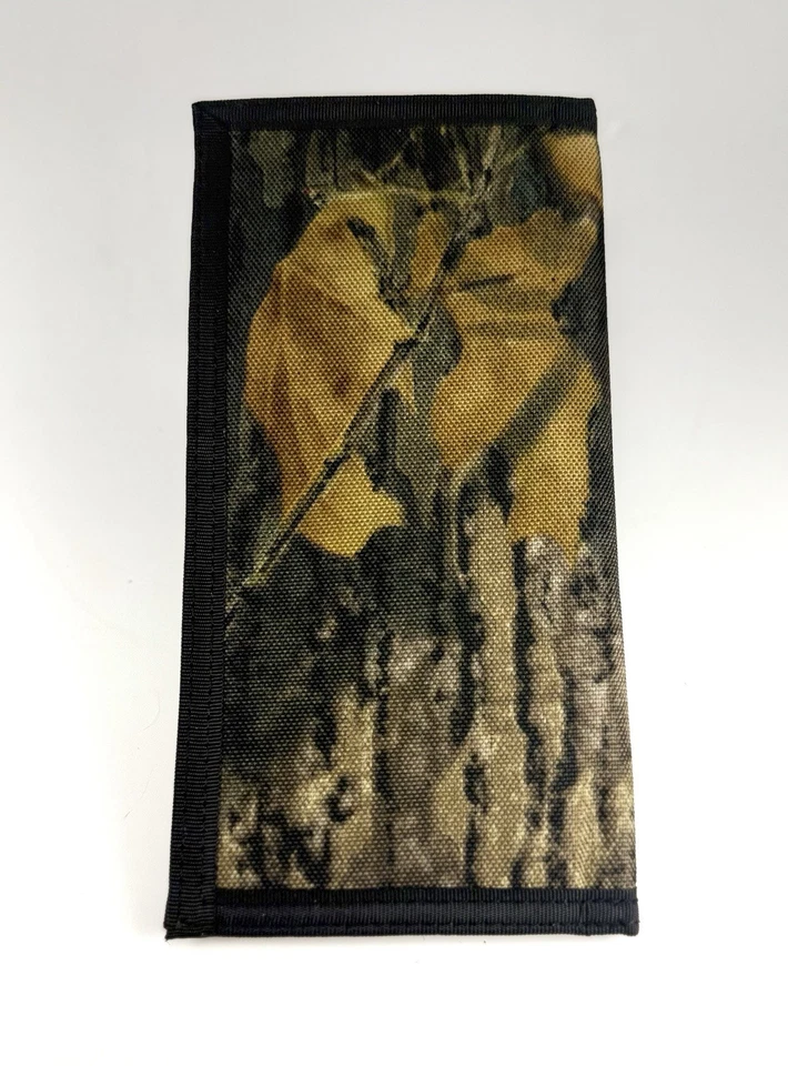 FLORIDA GATORS MOSSY OAK Camo Tall Bifold Wallet NWT Pewter Gator Logo w Leather - Image 2 of 3