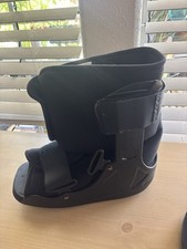 Large Black Adjustable Orthopedic Walking Boot for Leg Foot Immobilization Sz L