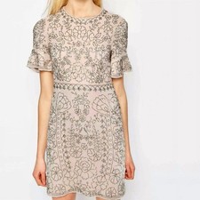 Needle & Thread Beaded Blush Embellished Flut...