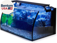 Horizon 8 Gallon LED Glass Aquarium Kit for Starters with 7W Power Filter Pump,