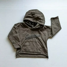 Rylee+Cru Explore Hoodie Size 18/24m Brown Kangaroo Pocket Hood Sweatshirt