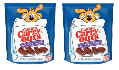 Canine Carry Outs Bacon Flavor Dog Treats, 47oz Bag 2 pack