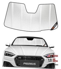Windshield Sun Shade for Audi A5 Quattro 2018-2025 with HUD Shiny Silver