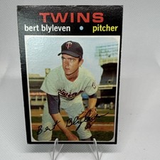Topps 1971 Rookie Bert Blyleven #26 Autographed Minnesota Twins Base Set