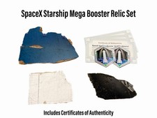SpaceX Starship Super Heavy Booster Mega Tri Relic Set Historic Flight 10 - RARE