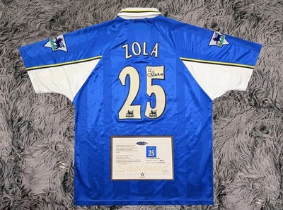 Gianfranco Zola SIGNED Chelsea Home 97/98 Home Jersey/Shirt - COA -  (read desc)