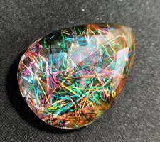 EGL Certified 160 Ct Pear Cut Natural Rutilated Quartz Loose Gemstone.