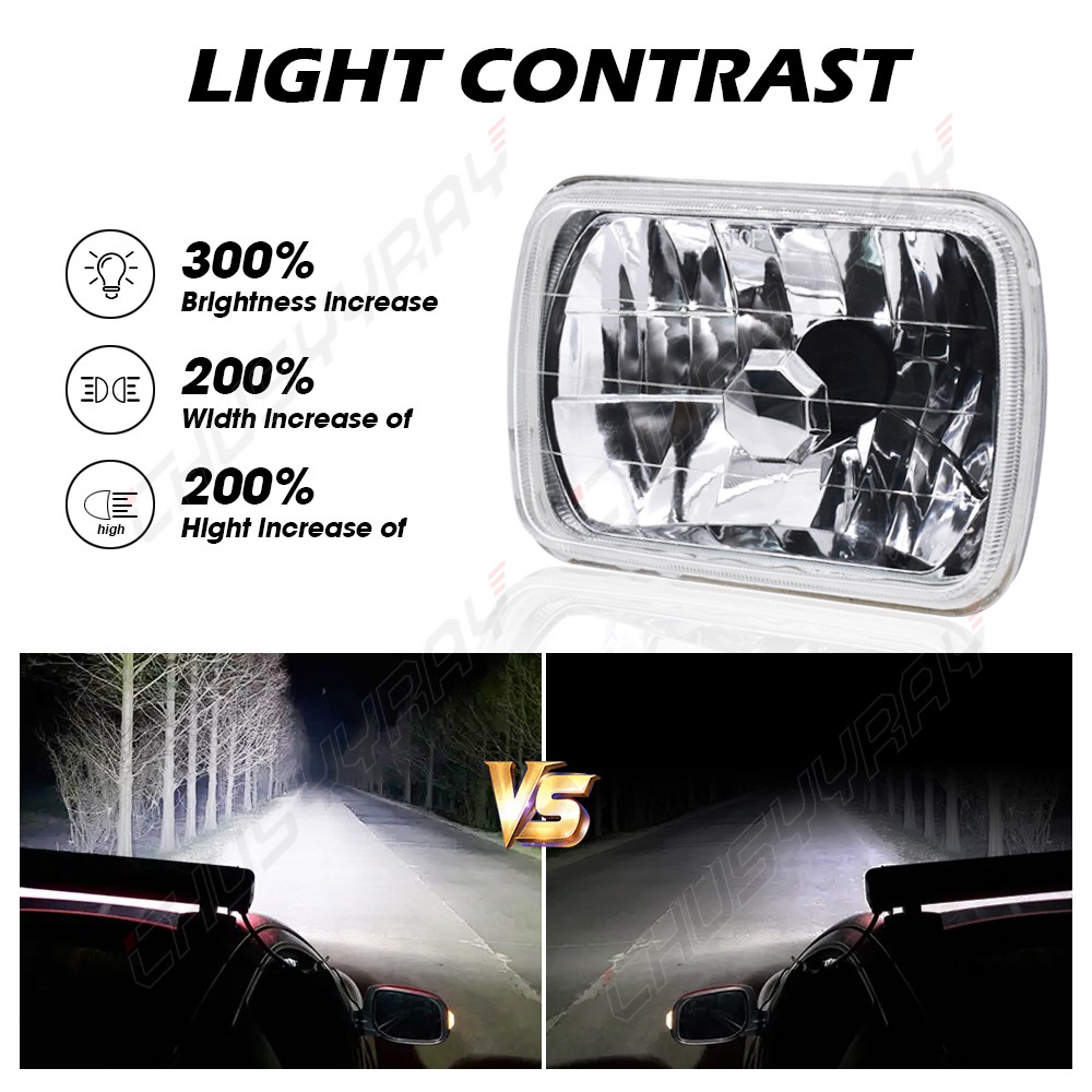 FITS Chevy Express Cargo Van 1500 2500 3500 Pair 7x6 5x7 LED Headlights Hi/Lo thumbnail 3