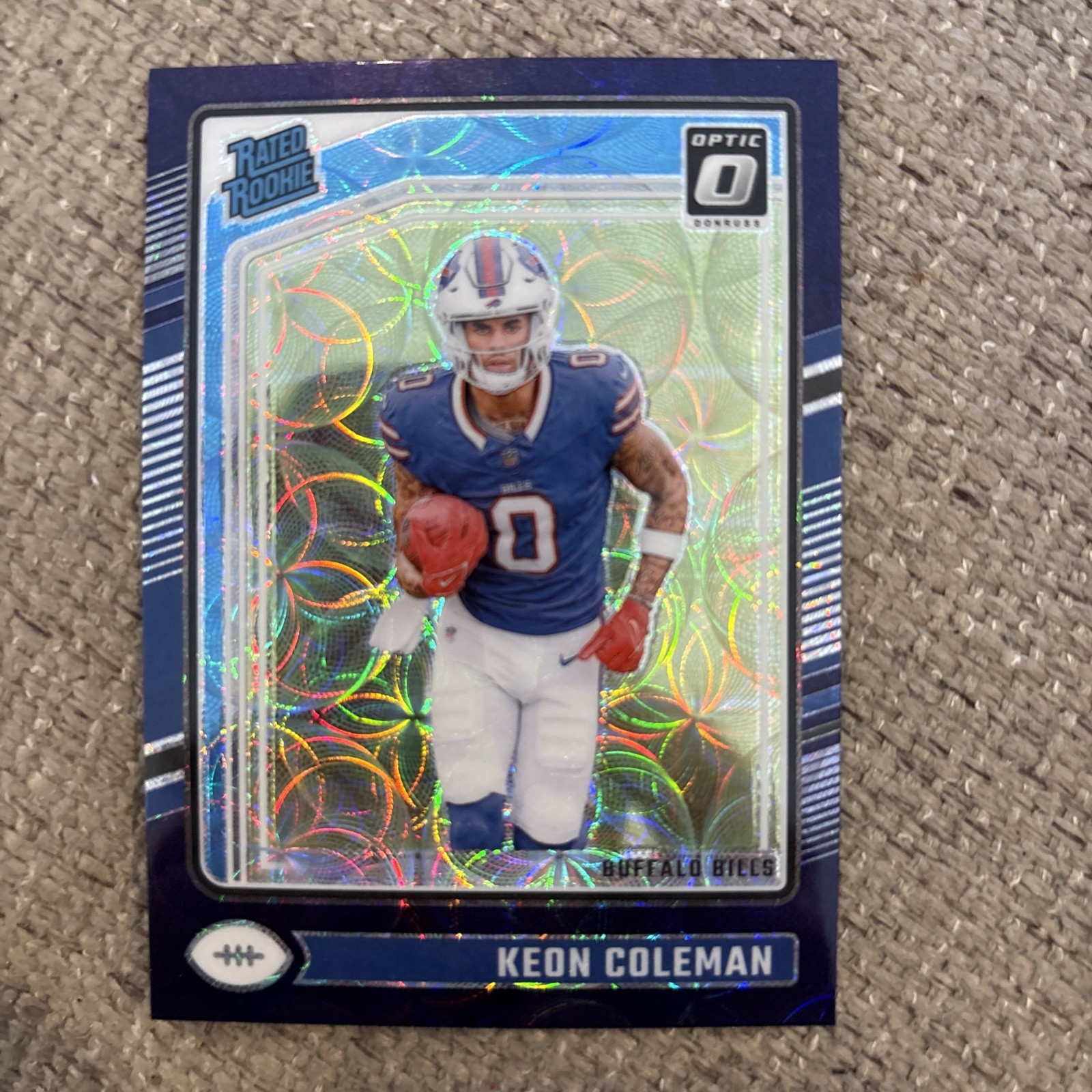 Keon Coleman 2024 Panini Donruss Optic Purple Scope #263 Rated Rookie Bills