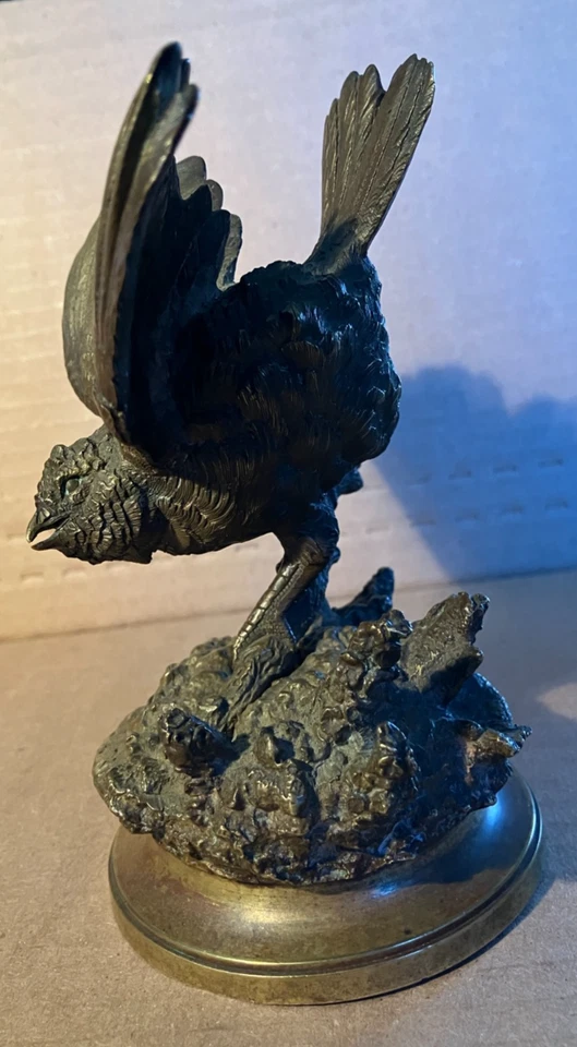 Antigua escultura de pájaro Ferdinand Pautrot Foto 2 de 4