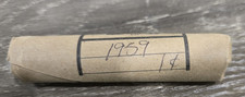 RARE 1959 Tightly Rolled Old Canada Roll of Pennies  1 Cent Circulated BR30